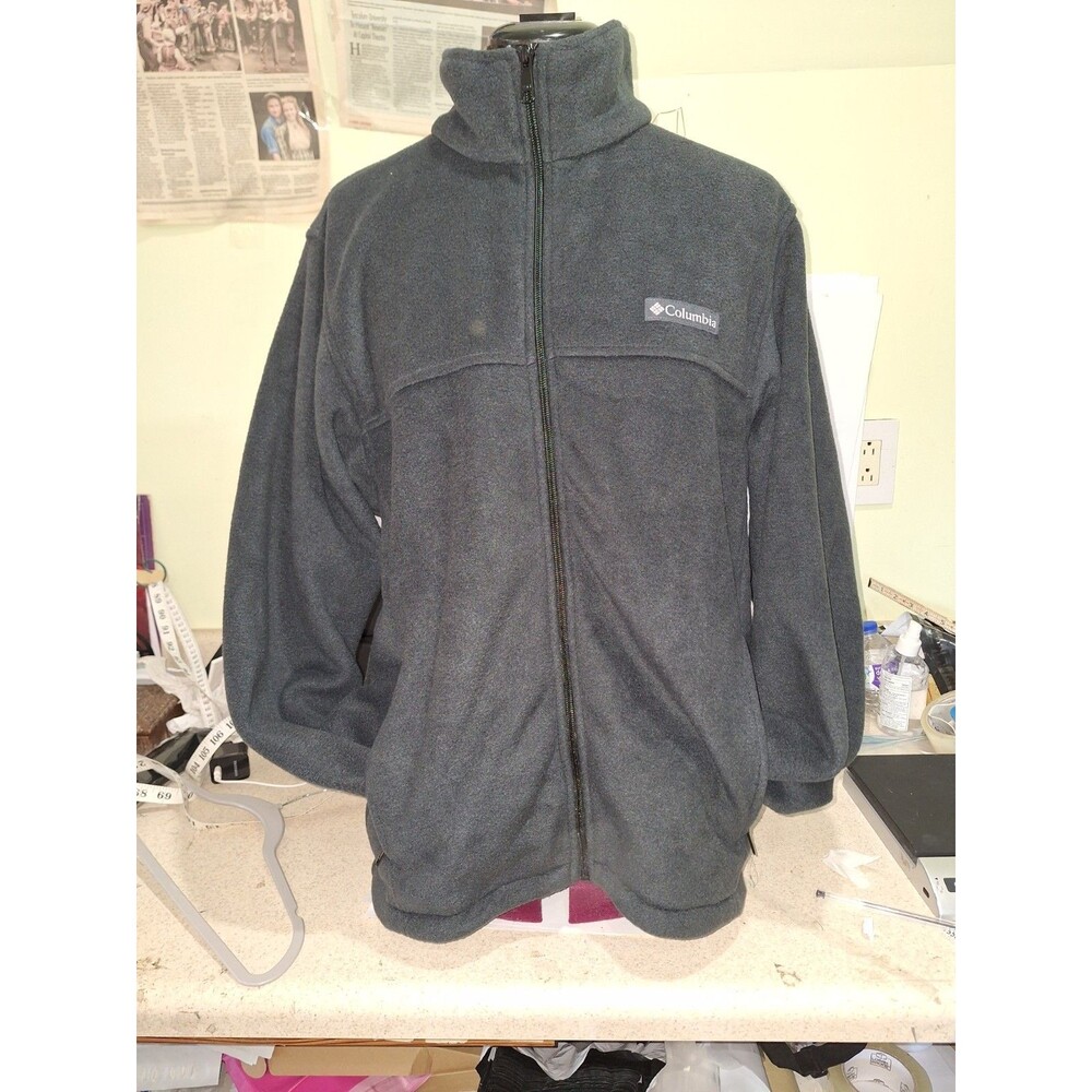 Columbia Sportswear Full Zip Fleece Jacket Men's Medium Charcoal Gray Outdoor